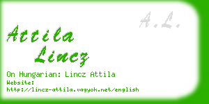 attila lincz business card